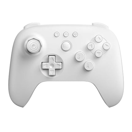 AKNES 8BitDo 64 Bluetooth Controller for Analogue 3D, Switch 1/2, Windows & Android, with Hall Effect Joystick, Turbo, Vibration - White