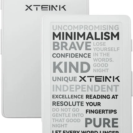 XTEINK X4 E-Book Reader, 4.3" Portable Pocket E-Ink eReader with Physical Page-Turn Buttons, Ultra-Thin 0.23 inch&2.72 oz, Magnetic-Ready Design,Distraction-Free Reading, 16GB Storage, Frost White