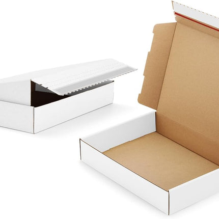 Shipping-Boxes-11x8x2 Inches: 25 Pack-Self-Seal-Cardboard-Boxes-for-Packaging, White-Shipping-Boxes-for-Packing-Small-Business, Corrugated Box Mailers for Book Shoes Gift Mailing