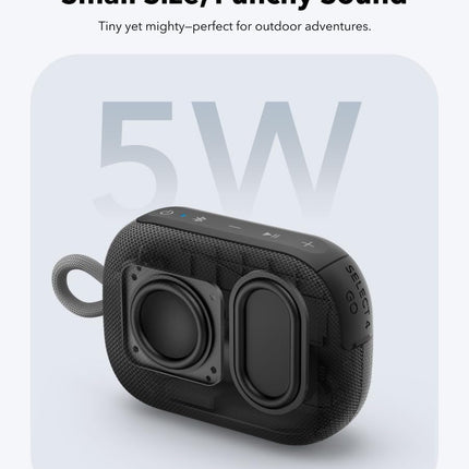 Soundcore Select 4 Go Bluetooth Shower Speaker by Anker, IP67 Waterproof/Dustproof, Ultra-Portable Speaker, Wireless, 20H Playtime, Floatable, Powerful Sound, Electronics for Outdoors/Home/Travel