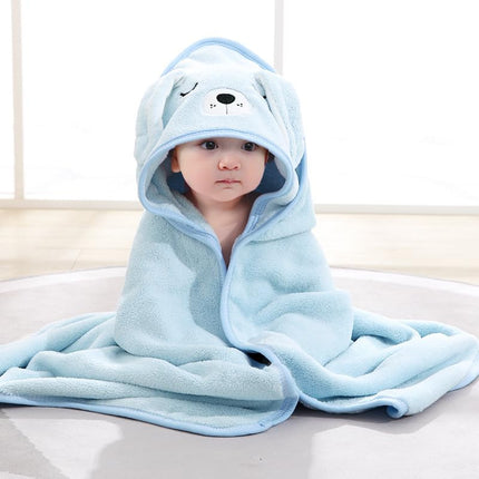 Hooded Baby Towel - Premium Soft Bath Towel for Baby, Newborn,Infant - Ultra Absorbent,Natural Baby Stuff Towel, Soft Coral Velvet Coral Fleece Bath Towel for Boys and Girls (Happy Dinosaur)