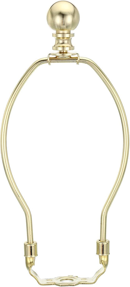 7 Inch Gold Tone Lamp Harp Kit with Finial