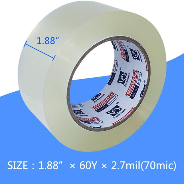Heavy Duty Packing Tape 6 Rolls, Total 360Y, Clear, 2.7 mil, 1.88 inch x 60 Yards, Ultra Strong, Refill - photo 2