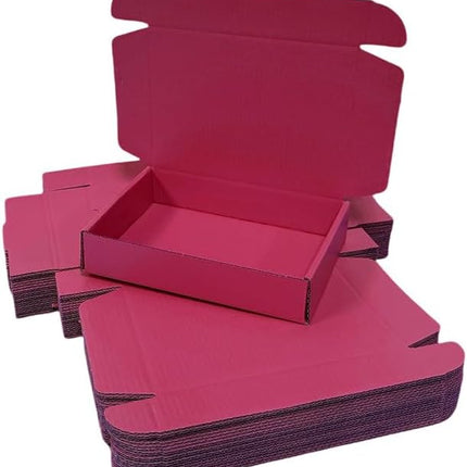 50 Pcs 4.1 x 3 x 1.2 inches Mini Size Shipping Boxes for Small Business Cardboard Corrugated Mailer Boxes for Shipping Packaging Holidays Craft Gifts Giving Products (Cranberry)
