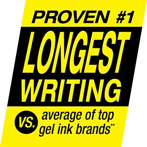 Premium Gel Pens, Black Pens, Bold Point 1 mm, 2 Black