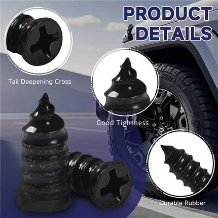 30 Pcs Tire Repair Screws, Tire Patch Kit, Screw in Tire Plugs,Quick Tool Tire Plugs, Self-Service Tire Repair Rubber Nail Kit for Patching Punctures in Vacuum Tires of Cars, Motorcycles (30)