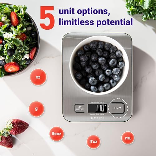 Etekcity Digital Food Kitchen Scale — Grams and Ounces, Stainless Steel