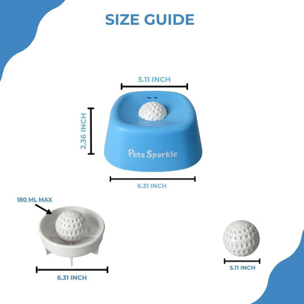 Dog Licking Bowl, Slow Feeder Lick Bowl for Dogs for Yogurt, Bone Broth & Liquid Treats, Licking Bowl with Ball, Lick Ball Slow Feeder for Dogs, Slow Feed Lick Bowl for Dogs