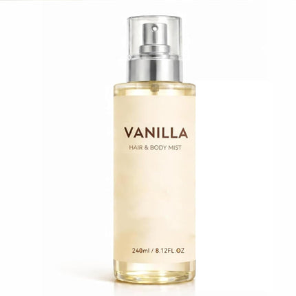 Vanilla Beach Hair & Body Mist, Vanilla Beach Hair And Body Mist Perfume Spray For Women, Warm Vanilla & Coconut, Long-Lasting Fragrance (1pcs)