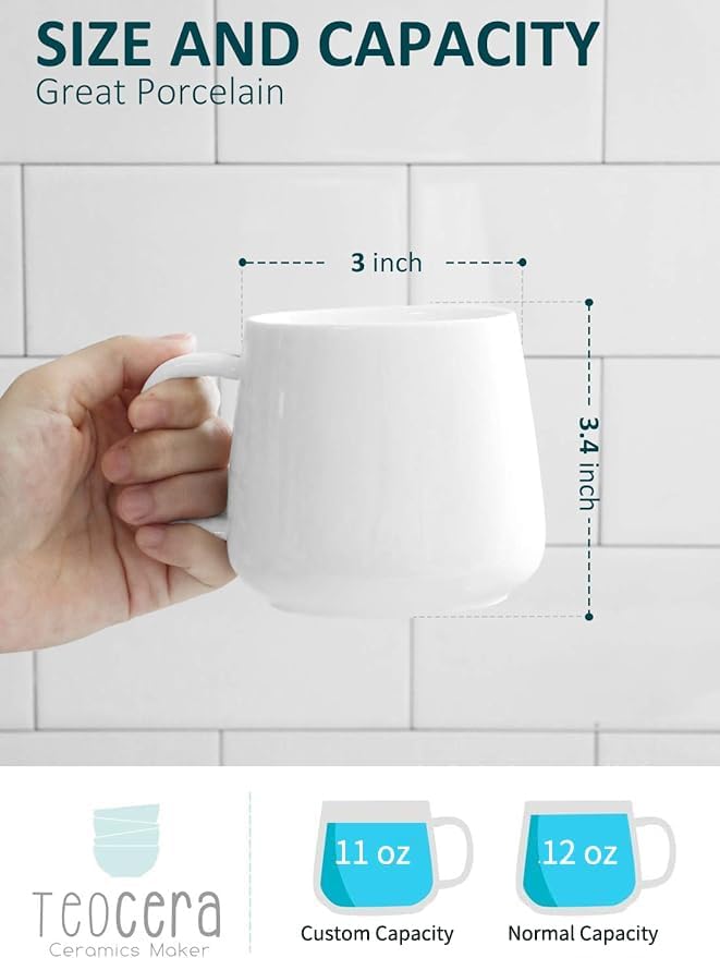 Teocera Coffee Mugs - All Four Mugs Display
