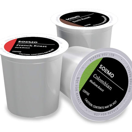 Amazon Brand - Solimo Coffee Pods, Assorted pack (French, Dark, Colombian), Compatible with Keurig 2.0 K-Cup Brewers, 100 Count