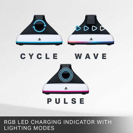 PowerA Charging Station for PlayStation Portal™ Remote Player with Lumectra™, RGB Lighting, USB Powered, Magnetic Charger, Charge and Display, Weighted Base, Officially Licensed