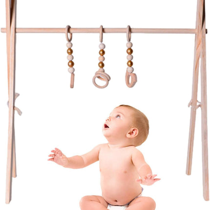 Wooden Play Gym Babys - Eco-Friendly Pine Wooden Frame, Babys Play Gym | Engaging Toys for Children's Clothing Stores, Decorative Items, Crafts