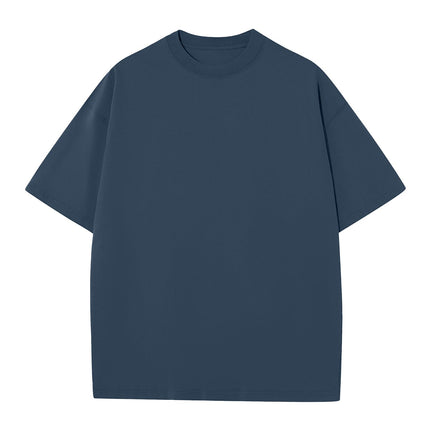 Men's Cotton T-Shirts Oversized Unisex Short Sleeve Crew Neck Loose Basic Tops Solid Athletic Tee