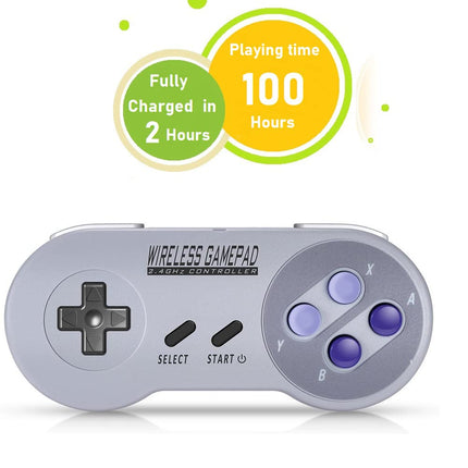 ZAMPAM 2 Pack 2.4GHz Wireless USB Controller Compatible with SNES Games & Nintendo Switch 1, Retro USB Gamepad for Windows PC, Mac, Linux, Raspberry Pi, RetroPie – Classic Design, Plug & Play