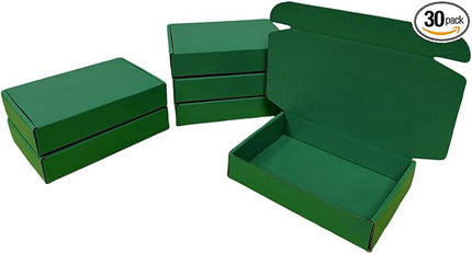 30-Pack Hunter Green Corrugated Mailer Boxes, 9.8 x 7.9 x 2.8 in