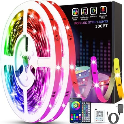 RGB LED Strip Lights 100ft Music Sync - main view