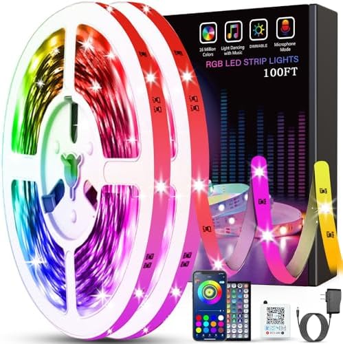 RGB LED Strip Lights 100ft Music Sync - main view