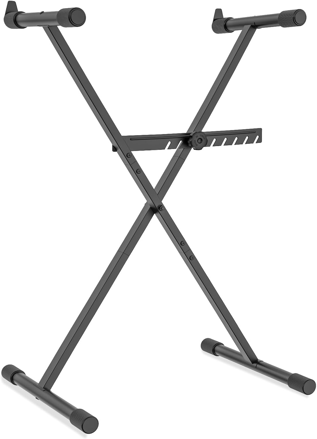 Keyboard Stand - Digital Piano Stand, Single X Style, Black (Capacity: 100 lb)