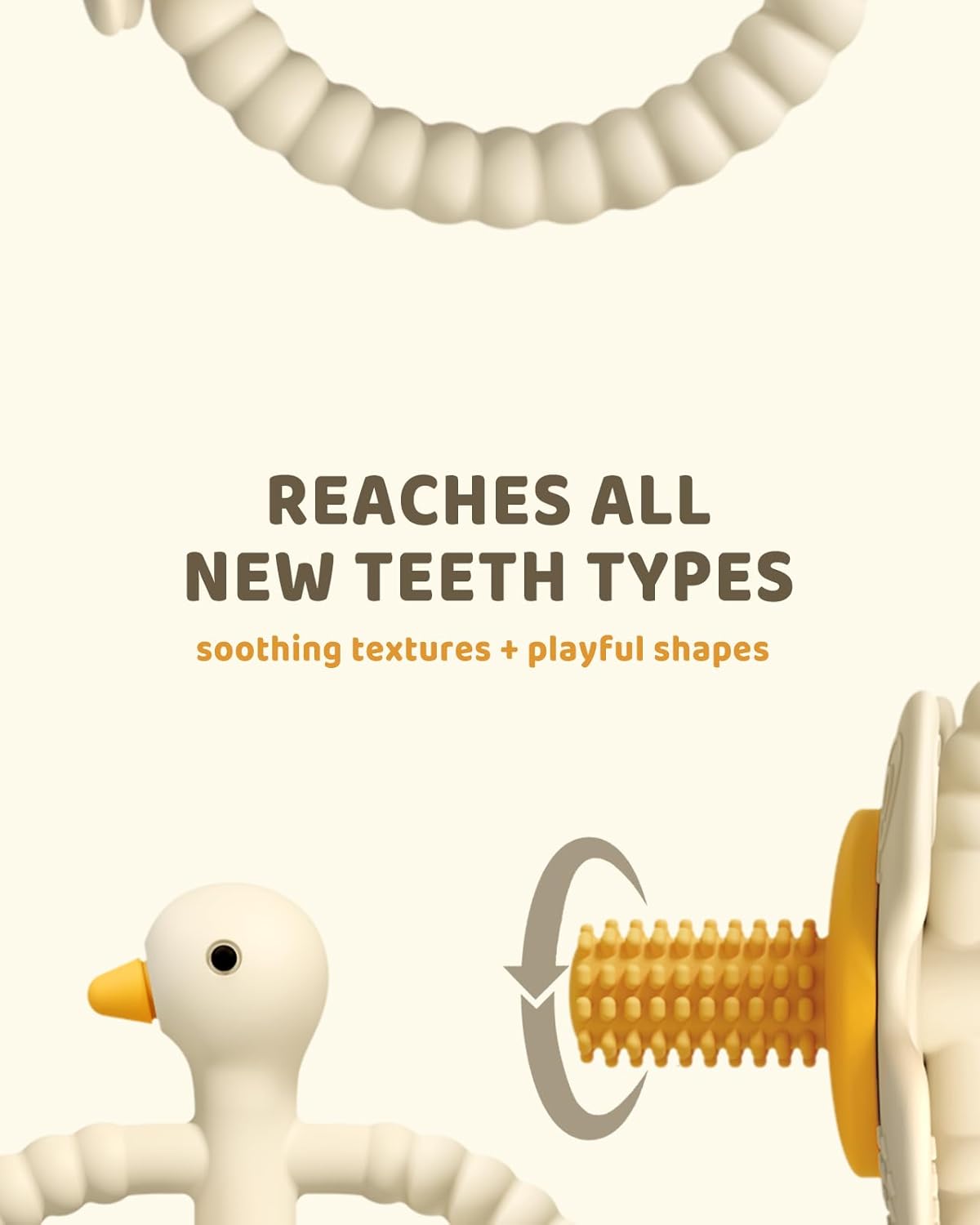Duck Silicone Baby Teether Toy and Training Toothbrush - photo 4
