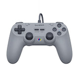 Lite Wired Game Controller For Switch, Android, iOS, PC, Steam With Retro 90s Design, Hall Effect Sticks, 1000Hz Polling Rate, Dual Rumble Motors, Mappable Back Buttons, Ultra-Low Latency, Ergonomic Design -Retro Gray