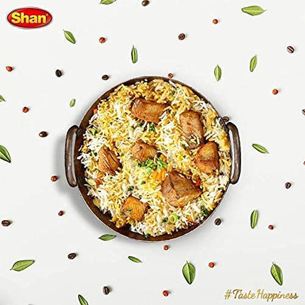 Shan Biryani Masala Seasoning Mix (50g) - Authentic Spice Packets for Flavorful Layered Rice Pilaf - Perfect for Chicken, Meat & Vegetable Biryani - Traditional Indian Seasoning Blend - (Pack of 3)
