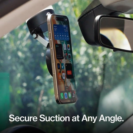 Statik HyperMount®(Gen 2) Vacuum Phone Mount - Magnetic Phone Holder, Vacuum Seal Car Phone Mount, Use on Any Surface, Compatible with Apple MagSafe and Magnetic Rings Included for Android Devices