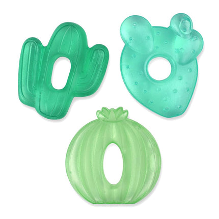 Water-Filled Teethers for Teething, Set of 3 Green Cactus