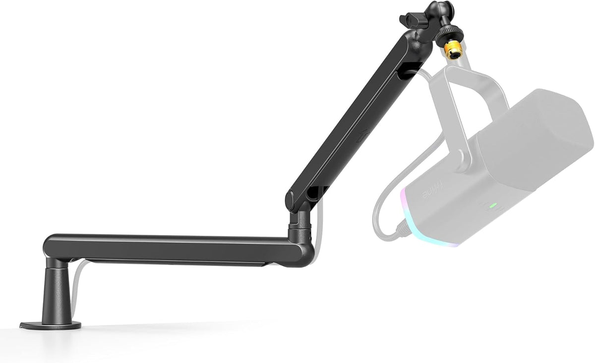 Low Profile Adjustable Microphone Boom Arm with Desk Clamp