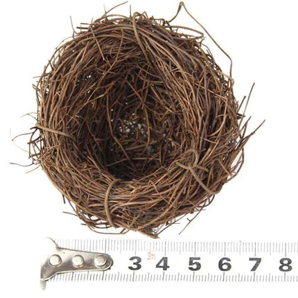 2Pcs Easter Bird Nest Anti-Scratch Decorative Lightweight Egg Decoration Prop Easter Bird Nest Compatible with Crafts Artificial Flowers Artificial Plants and Flowers（6 cm）