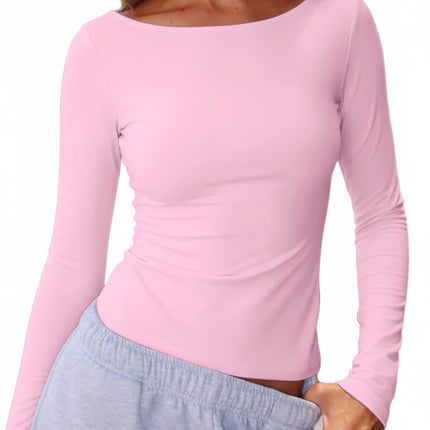 Women's Boat Neck Baby Tee Short Sleeve T-Shirts Going Out Tops