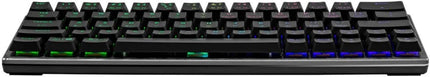 Cooler Master SK620 60% Space Gray Mechanical Low Profile Gaming Keyboard, Click Blue Switches, Customizable RGB, Ergonomic Design, USB-C Connectivity, Mac/Windows, QWERTY (SK-620-GKTL1-US)
