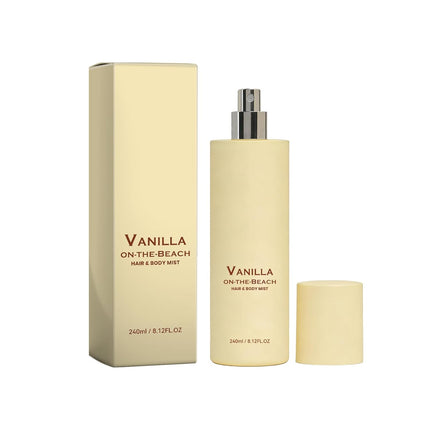 Vanilla Beach Fragrance Spray, Natural Vanilla & Beach Scent, Long-Lasting Fresh Fragrance, Lightweight & Non-Sticky, Portable Body & Room Spray