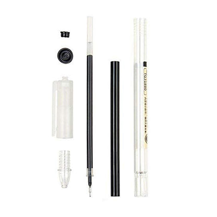 Gel Ink Pen Japanese Style Liquid Ink Rollerball Pens Quick Drying 0.35mm Ultra Fine Point Ballpoint Maker Pen for Office School Stationery Supply,12 Pcs/Set, Black