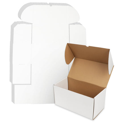 12x9x6 inches White Shipping Boxes pack of 15, Corrugated Cardboard Boxes 12 x 9 x 6 for Packaging Small Business, Moving, Mailing