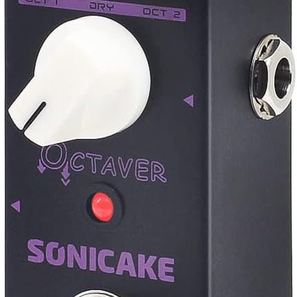 SONICAKE Octave Guitar Pedal, Analog Classic Lower Octave Guitar Effects Pedal for Guitar & Bass, True Bypass - Octaver
