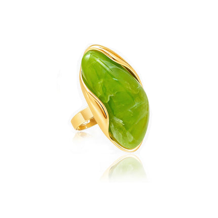Chunky Statement Oval Ring for Women Boho Big Resin Rings