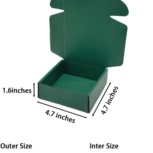 50 Pcs 4.7 x 4.7 x 1.6 Inches Mini Size Corrugated Cardboard Gift Boxes