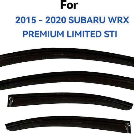 YQAUTEC Window Visors Rain Guards Shield Compatible with 2015-2021 Subaru WRX, Window Wind Deflectors Vent Shades for 15-21 Premium Limited STi