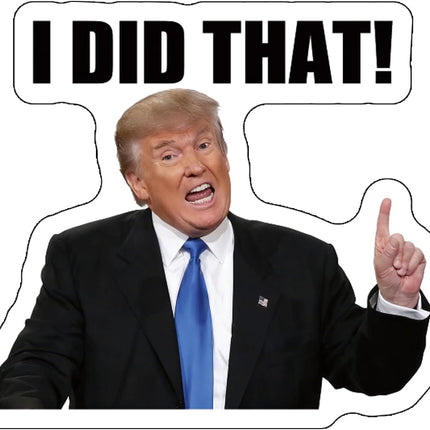 I Did that Trump Sticker 100Pcs, 2 x 1.8 Inch Gas Pump Decals, Waterproof & Weatherproof, Glossy Finish, Easy to Remove & Reusable, No Residue, Stick to Flat and Curved Surface