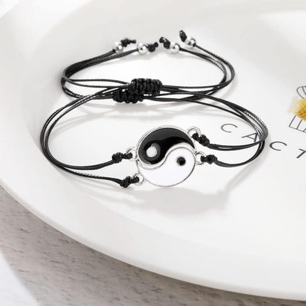 SUMMER LOVE Best Friend Bracelets Couples Bracelets for 2 Matching Yin Yang His and Her Lover Bracelet Jewelry for Bff Friendship Relationship Boyfriend Girlfriend Valentines Gift