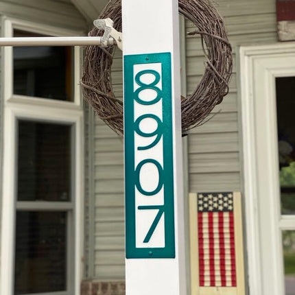 Custom Address Marker - Vertical House Number - Metal Address Sign - House Numbers for Outside - Address Signs for Houses