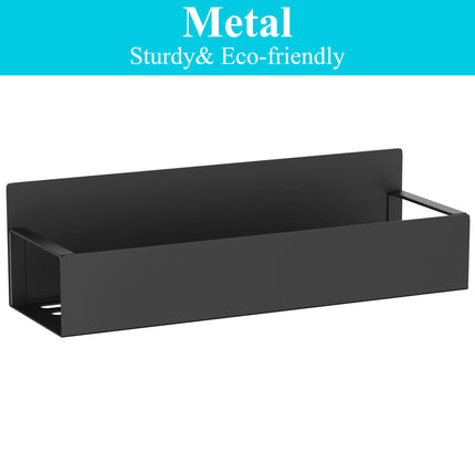 Metal Magnetic Spice Rack for Refrigerator Black, 4 Pack