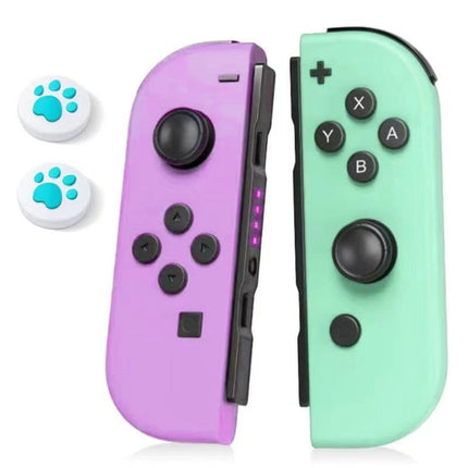 Switch Controller for Switch/OLED/Lite, Replacement Switch Controllers Switch Controllers Support Sports Screenshot/Wake-up/Dual Vibration/Motion Control,with Two Cute Joystick Hats,Purple Green (Purple Green)