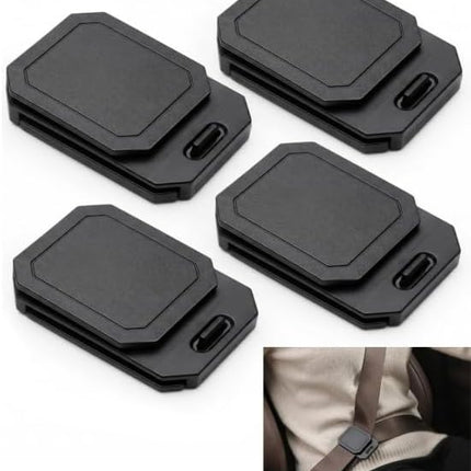 4 Pack Seat Belt Comfort Pad Clips, Adult Neck Relief & Shoulder Protector for Seat Belt Webbing, Anti-Slip Snap Design, Universal Fit for Sedan, SUV, MPV, Truck, RV