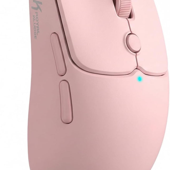 Wireless Mouse, 55g Ultra-Lightweight Computer Mice, 6 Programmable Buttons, 2.4GHz/Bluetooth/Wired, 6000 DPI Optical Sensor, Pink