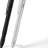 Brass Bolt Action Pen Set, Heavy Duty EDC Copper Metal Tactile Turn Pen With Gel Ink Refills (Black & Nickel White)