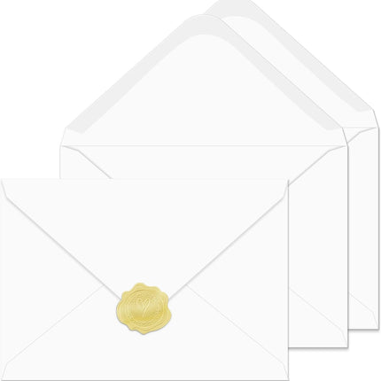 A7 Envelopes 30 Pack 5x7 V-Flap Thick Invitation Envelopes for 5x7 Photos,Cards, Birthday, Weddings, Graduations, Announcements, Baby Shower 5.28 "x 7.13" (White, A7)