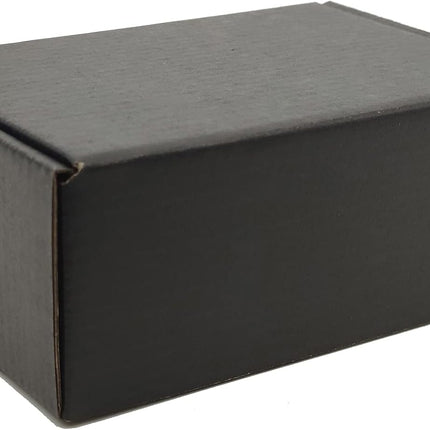 6x4x2 inches Small Shipping Boxes Set of 50 - Black Mailer Corrugated Cardboard Boxes for Shipping Packaging Mailing Products