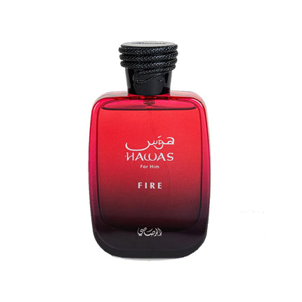 Hawas Fire Eau De Parfum Spray 100ML(3.4 Oz) - Bold Long Lasting Arabian Perfume For Men With A Fiery Essence - Indulge